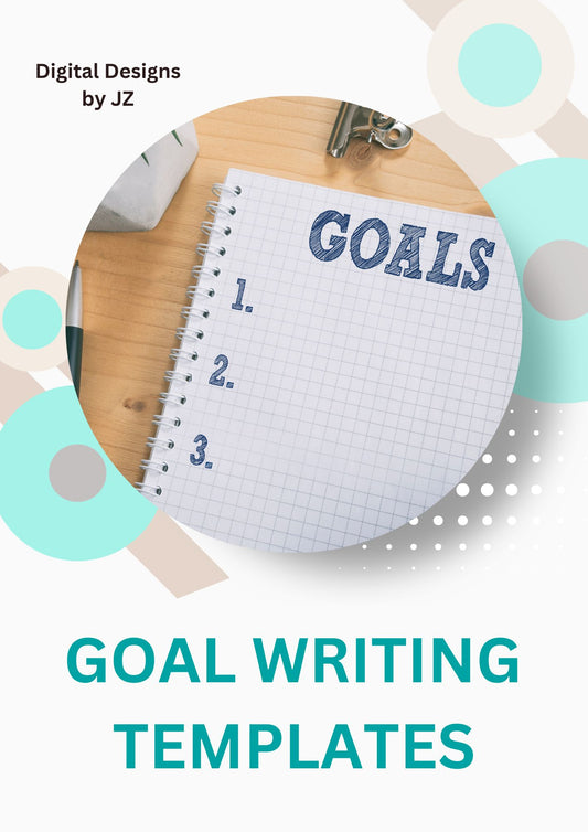 S.M.A.R.T Goal Writing Guide with Goal Writing Templates (Digital Download)